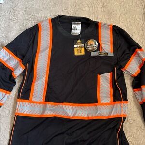 Black and Orange Reflective Safety Shirt